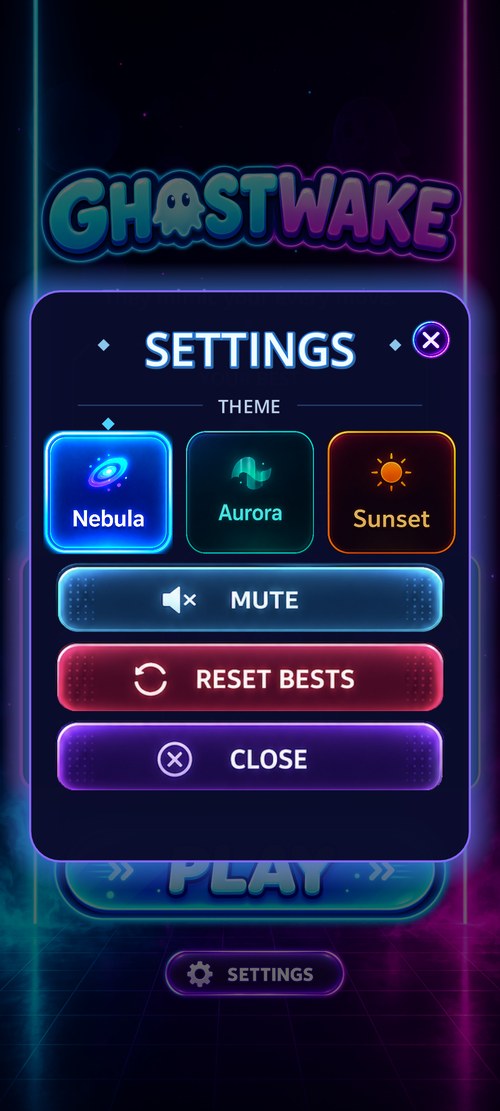 Ghostwake settings